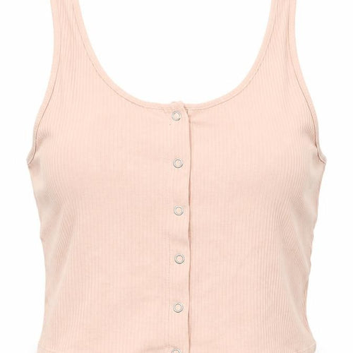 Divided by H&M Womens Pink Cotton Cropped Tank Size M Round Neck