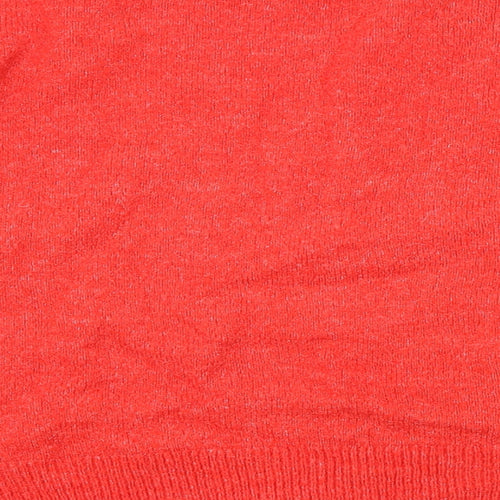 H&M Womens Red Boat Neck Acrylic Pullover Jumper Size S