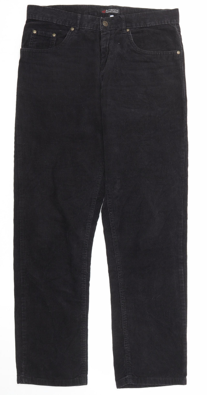 Authentic Clothing Company Womens Black Cotton Trousers Size 31 in Regular Zip