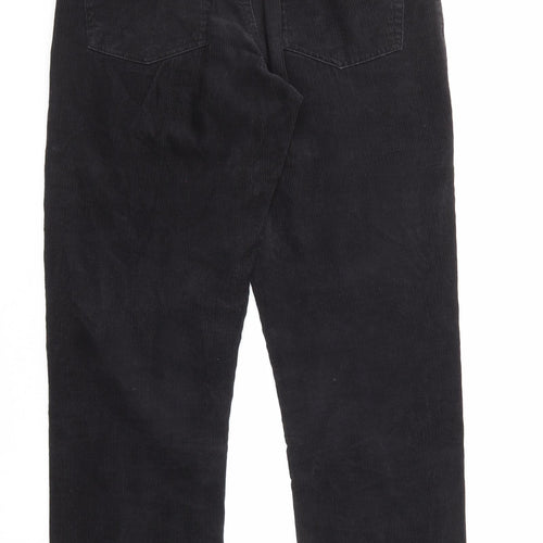 Authentic Clothing Company Womens Black Cotton Trousers Size 31 in Regular Zip