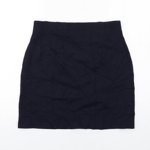 Marks and Spencer Womens Blue Viscose A-Line Skirt Size 14