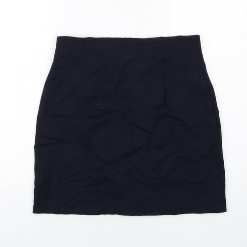Marks and Spencer Womens Blue Viscose A-Line Skirt Size 14
