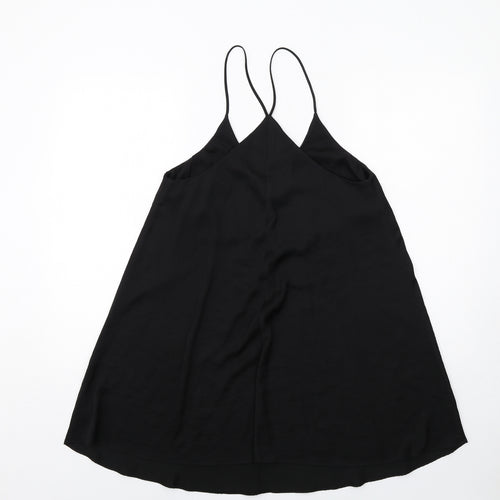 Pins & Needles Womens Black Polyester Slip Dress Size M V-Neck Pullover