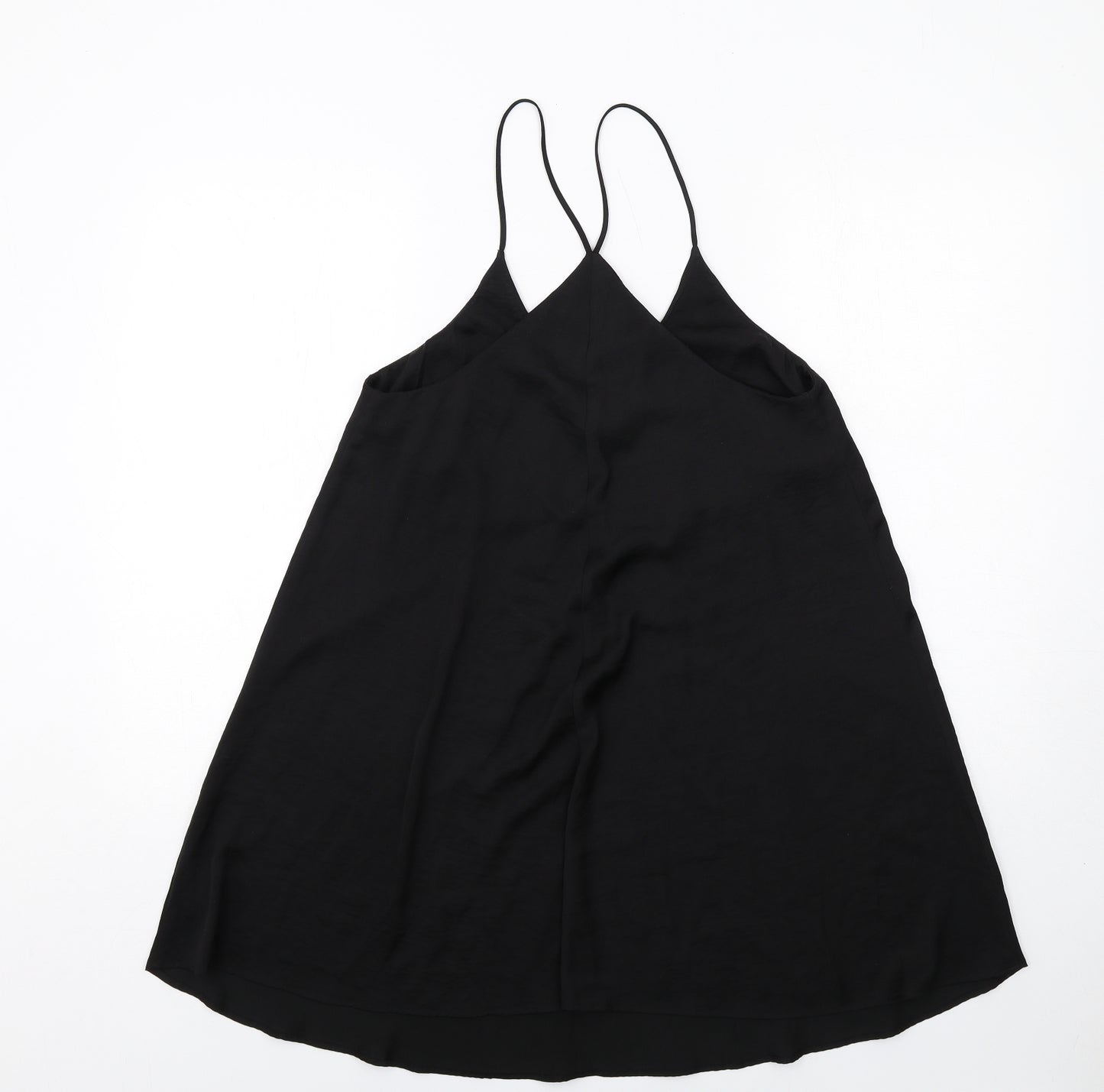Pins & Needles Womens Black Polyester Slip Dress Size M V-Neck Pullover