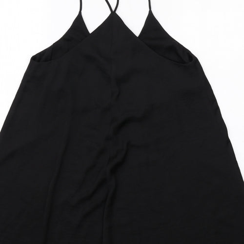 Pins & Needles Womens Black Polyester Slip Dress Size M V-Neck Pullover