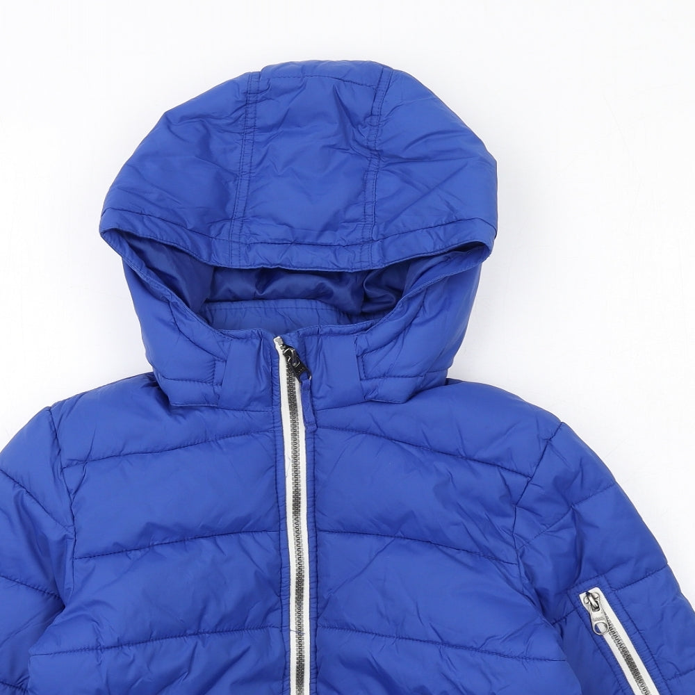 H&M Boys Blue Puffer Jacket Jacket Size 9-10 Years Zip