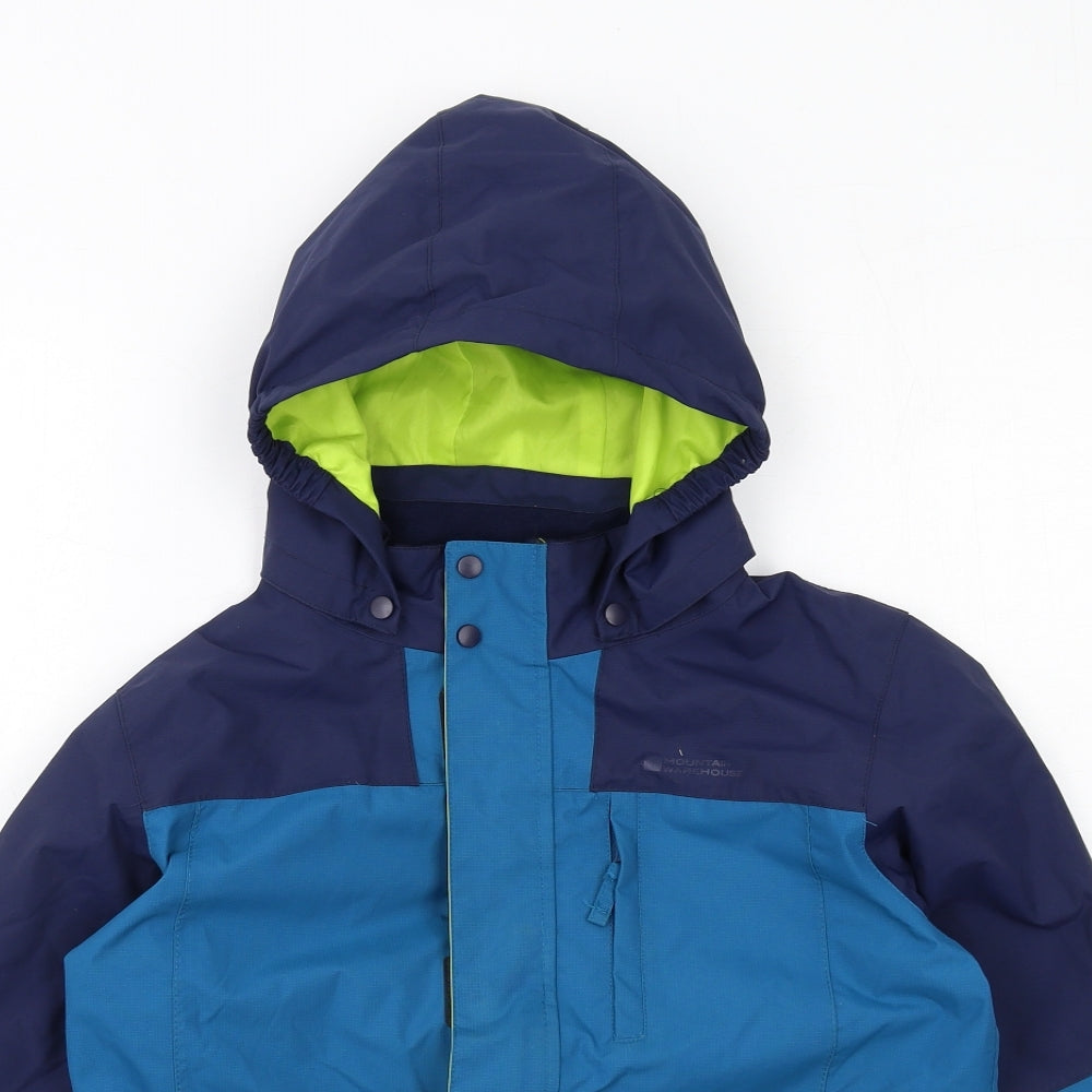 Mountain Warehouse Boys Blue Windbreaker Jacket Size 11-12 Years Zip