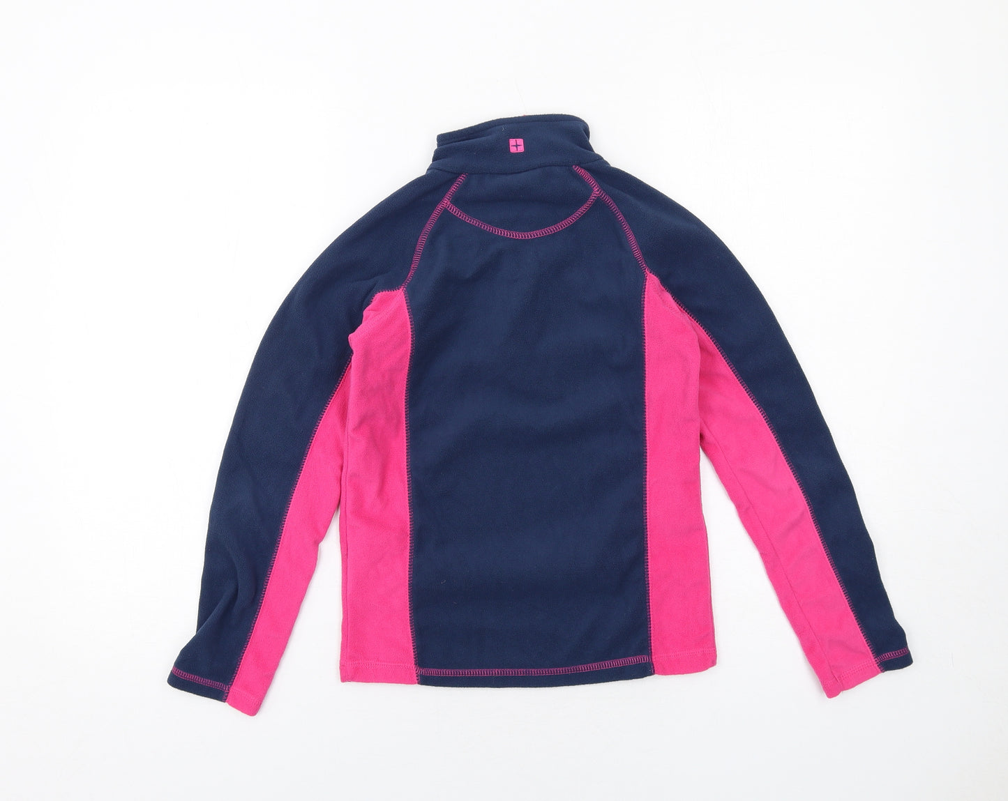 Mountain Warehouse Girls Blue Colourblock Polyester Pullover Sweatshirt Size 9-10 Years Zip