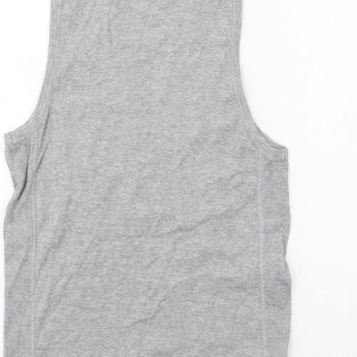 SEVENTYTHREE Mens Grey Cotton T-Shirt Size S Round Neck