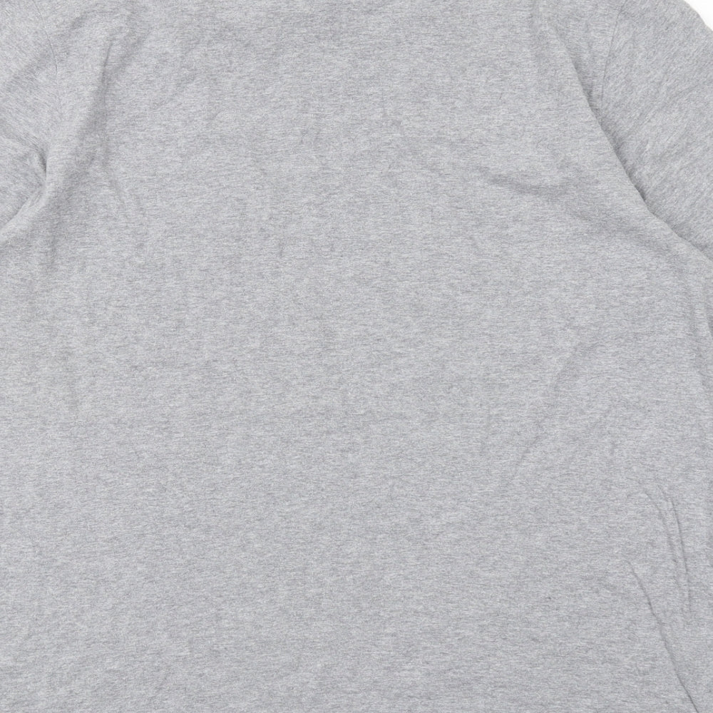 Crew Clothing Mens Grey Cotton T-Shirt Size L Round Neck