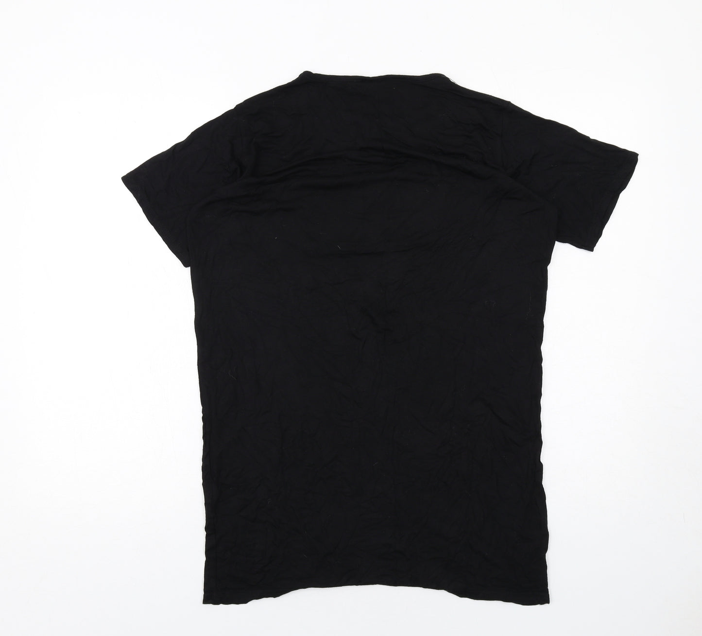 Disney Womens Black Viscose Basic T-Shirt Size 8 Crew Neck - Minnie Mouse