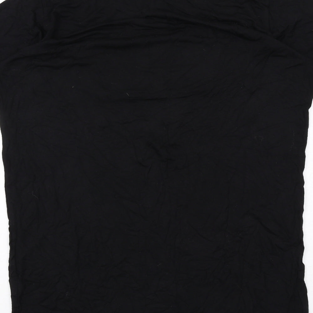 Disney Womens Black Viscose Basic T-Shirt Size 8 Crew Neck - Minnie Mouse