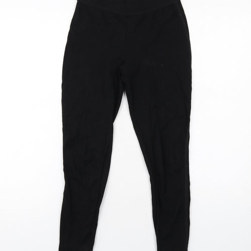 Topshop Womens Black Viscose Capri Leggings Size 6