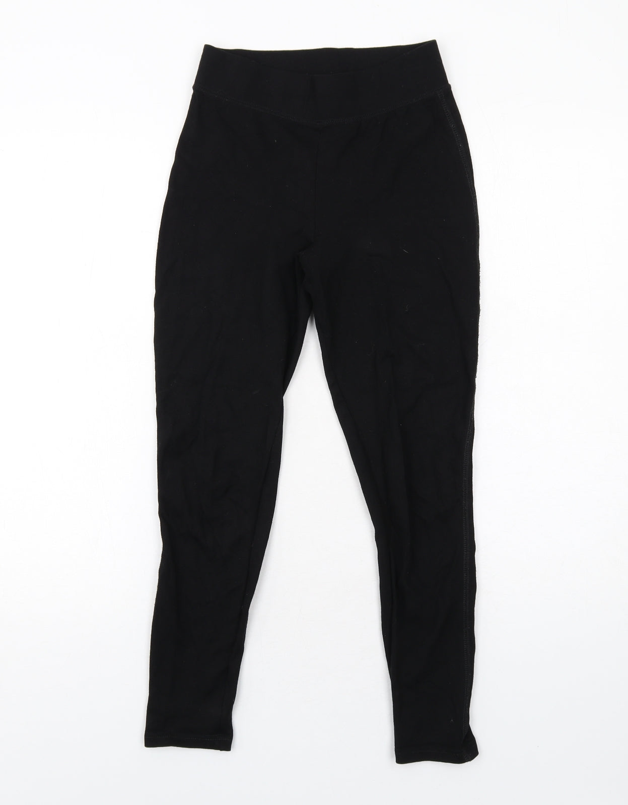 Topshop Womens Black Viscose Capri Leggings Size 6