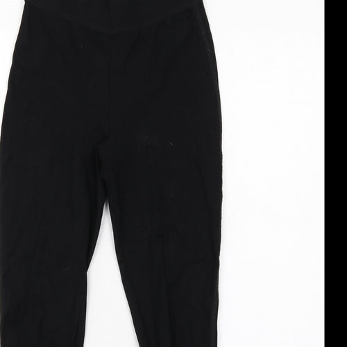 Topshop Womens Black Viscose Capri Leggings Size 6