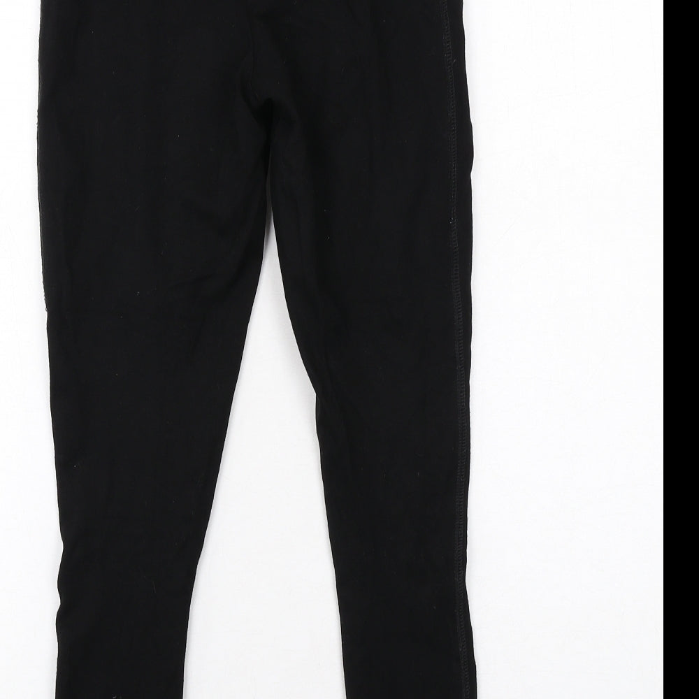 Topshop Womens Black Viscose Capri Leggings Size 6