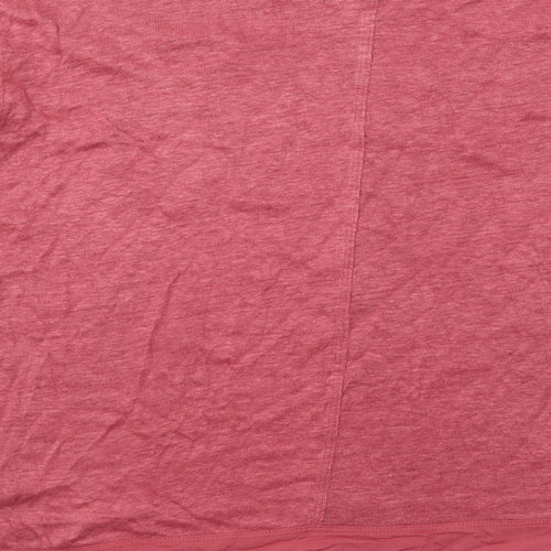 Monsoon Womens Pink Linen Basic T-Shirt Size M Boat Neck