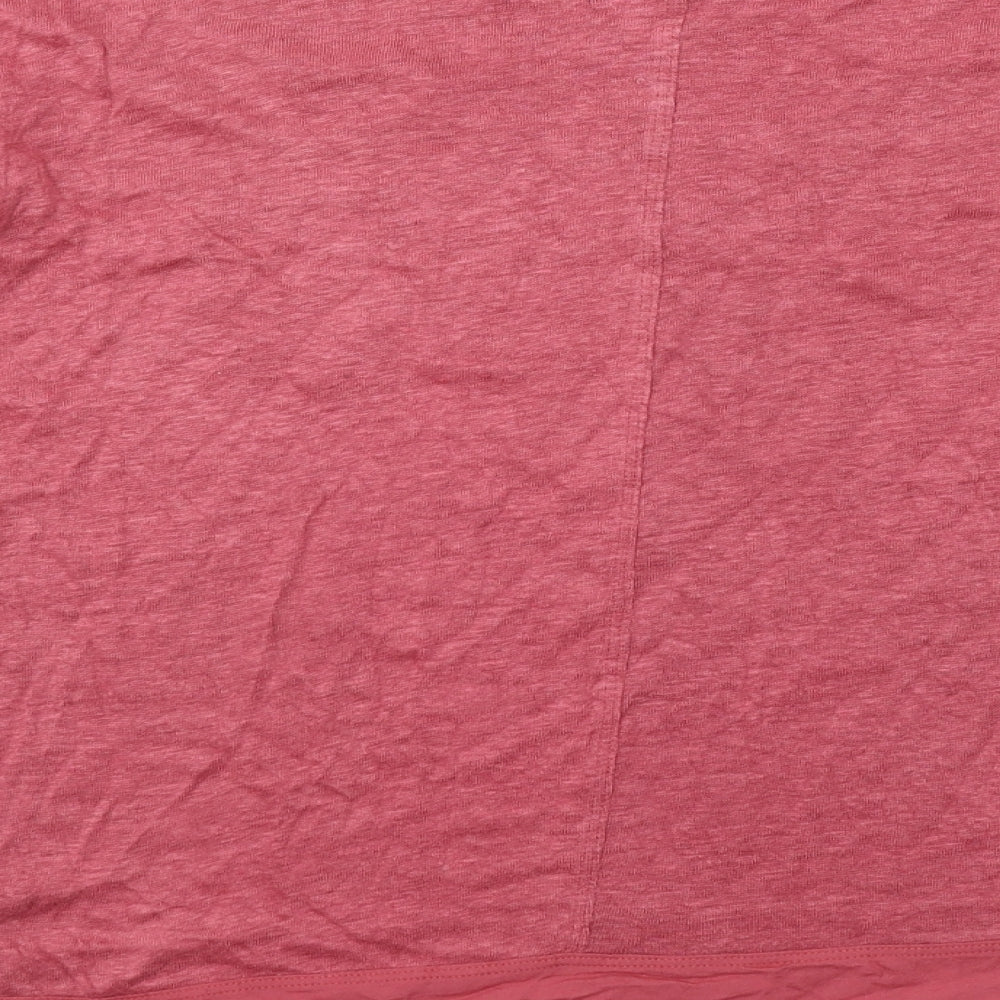 Monsoon Womens Pink Linen Basic T-Shirt Size M Boat Neck