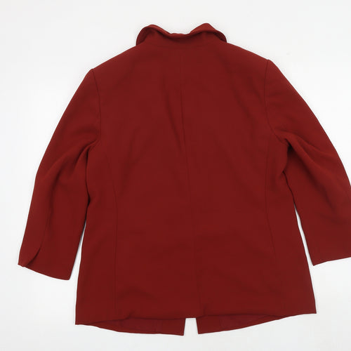 H&M Womens Red Jacket Blazer Size 16