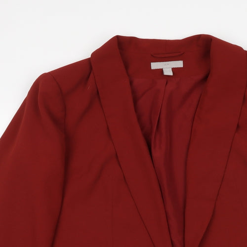 H&M Womens Red Jacket Blazer Size 16