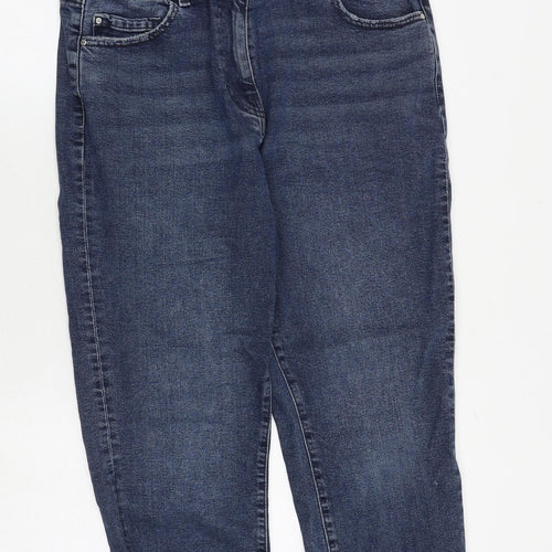 NEXT Womens Blue Cotton Mom Jeans Size 34 in Regular Zip - High rise