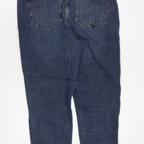 NEXT Womens Blue Cotton Mom Jeans Size 34 in Regular Zip - High rise