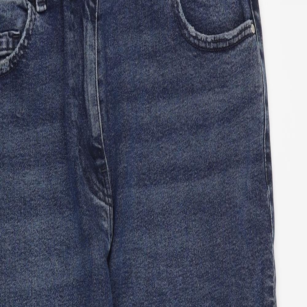NEXT Womens Blue Cotton Mom Jeans Size 34 in Regular Zip - High rise