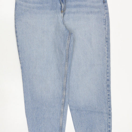 ASOS Womens Blue Cotton Tapered Jeans Size 34 in L30 in Regular Zip