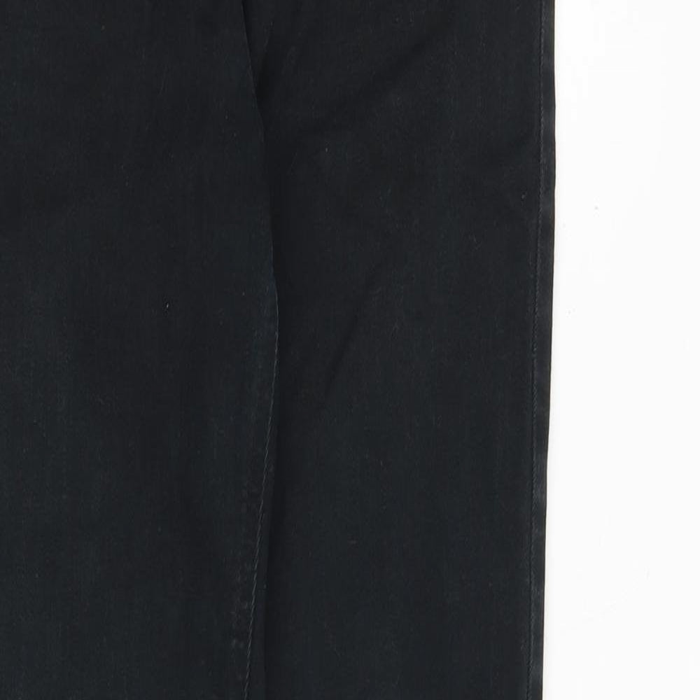 NEXT Womens Black Cotton Skinny Jeans Size 8 Slim Zip - Mid rise