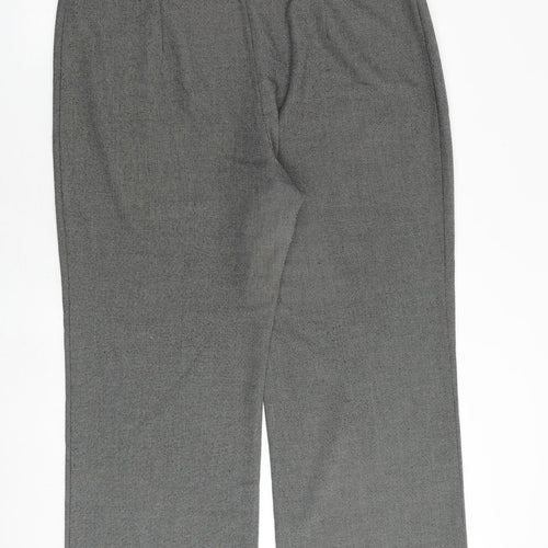 Marks and Spencer Womens Grey Polyester Trousers Size 20 Regular Zip