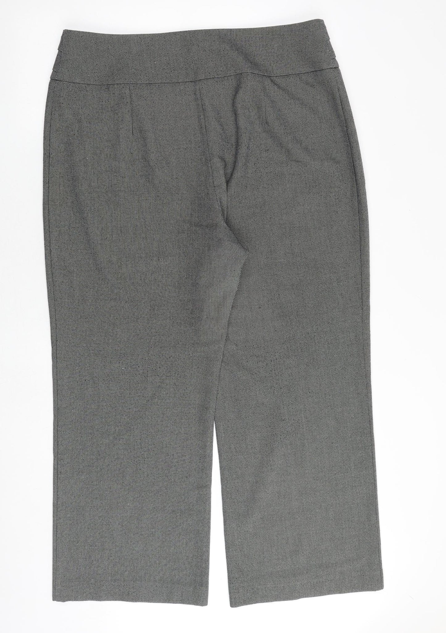 Marks and Spencer Womens Grey Polyester Trousers Size 20 Regular Zip