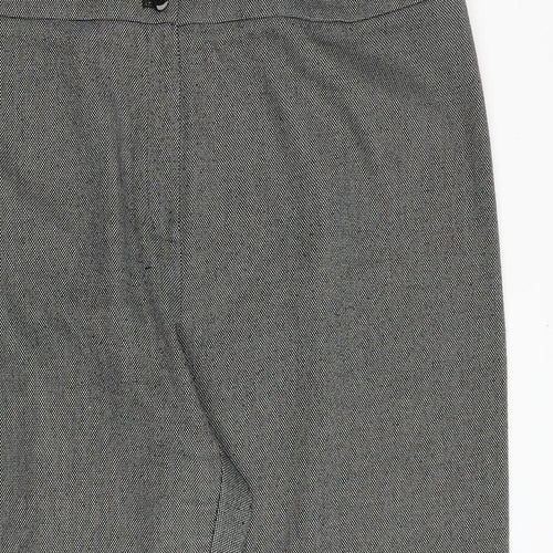 Marks and Spencer Womens Grey Polyester Trousers Size 20 Regular Zip
