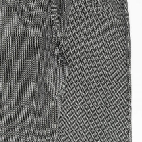 Marks and Spencer Womens Grey Polyester Trousers Size 20 Regular Zip
