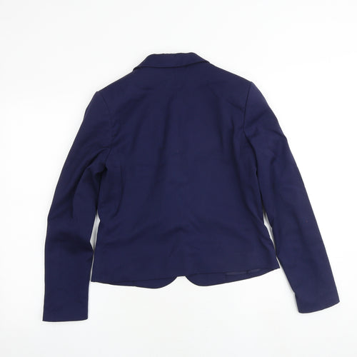 H&M Womens Blue Jacket Blazer Size 10