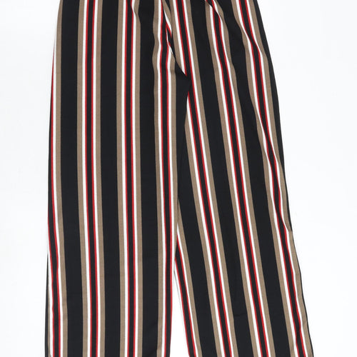 PARISIAN SIGNATURE Womens Multicoloured Striped Polyester Trousers Size 8 Regular