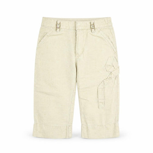 Mayoral Girls Beige Polyester Cargo Trousers Size 5 Years Regular Zip
