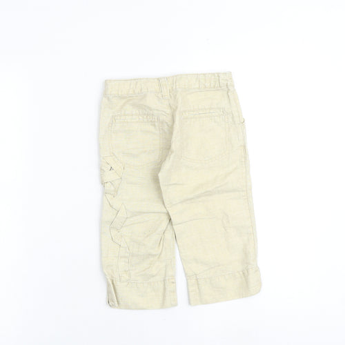 Mayoral Girls Beige Polyester Cargo Trousers Size 5 Years Regular Zip