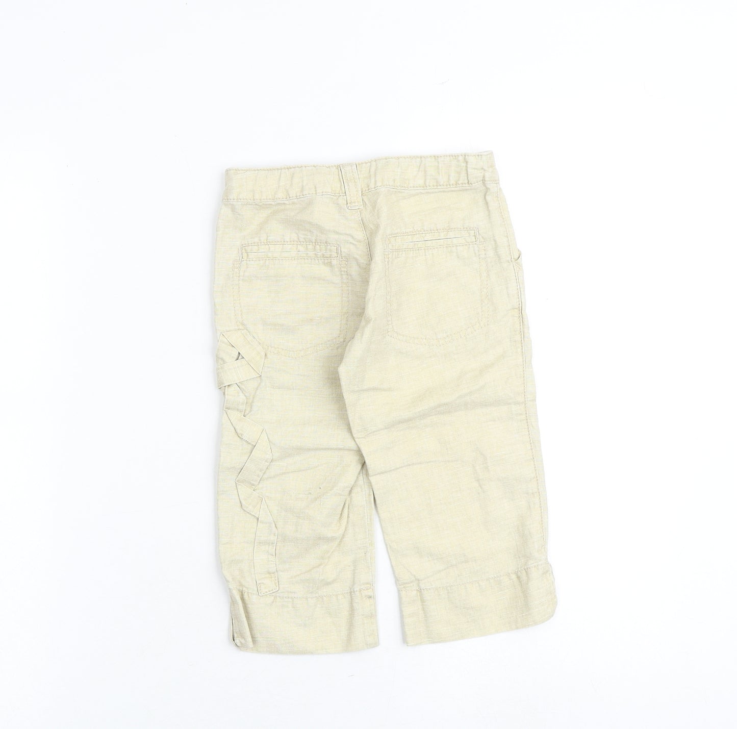 Mayoral Girls Beige Polyester Cargo Trousers Size 5 Years Regular Zip