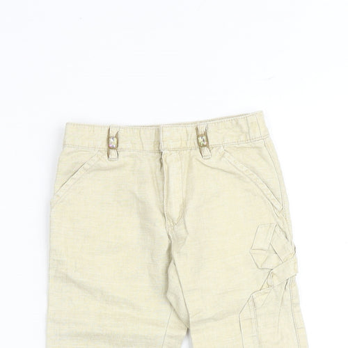 Mayoral Girls Beige Polyester Cargo Trousers Size 5 Years Regular Zip