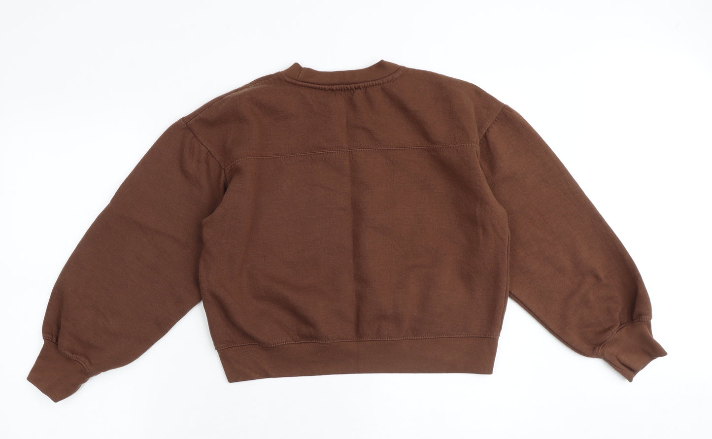 Zara Womens Brown Cotton Pullover Sweatshirt Size S Pullover