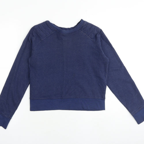 Zara Womens Blue Cotton Pullover Sweatshirt Size S Pullover