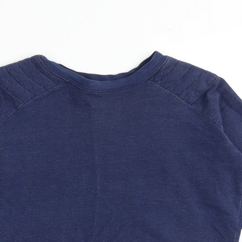 Zara Womens Blue Cotton Pullover Sweatshirt Size S Pullover