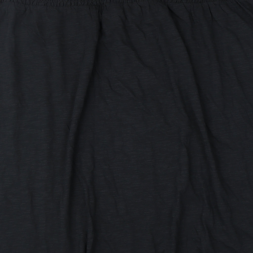 Marks and Spencer Womens Black 100% Cotton Basic Tank Size 22 Off the Shoulder