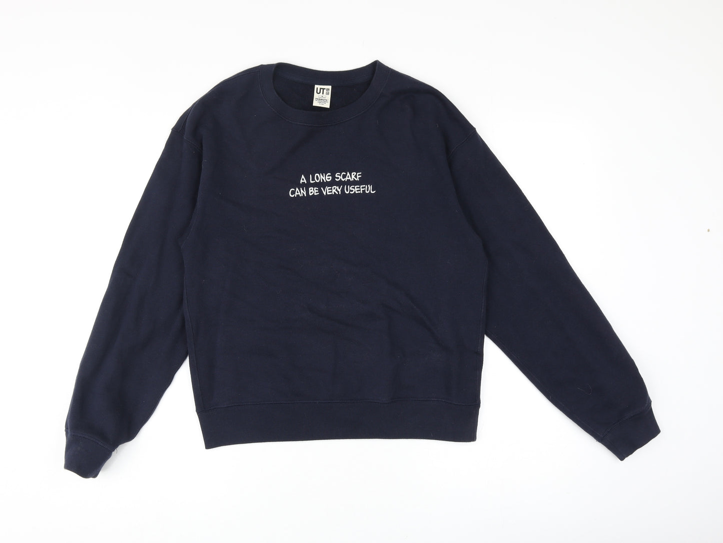 Uniqlo Mens Blue Cotton Pullover Sweatshirt Size M - Snoopy Peanuts