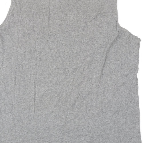 Diesel Mens Grey Cotton T-Shirt Size XL Round Neck