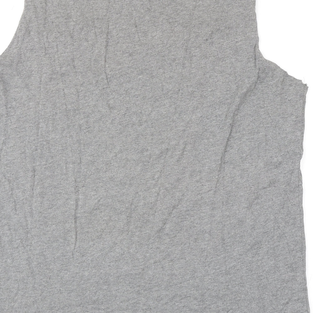 Diesel Mens Grey Cotton T-Shirt Size XL Round Neck