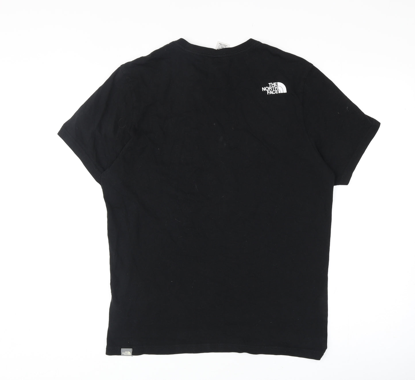 The North Face Mens Black Cotton T-Shirt Size M Round Neck