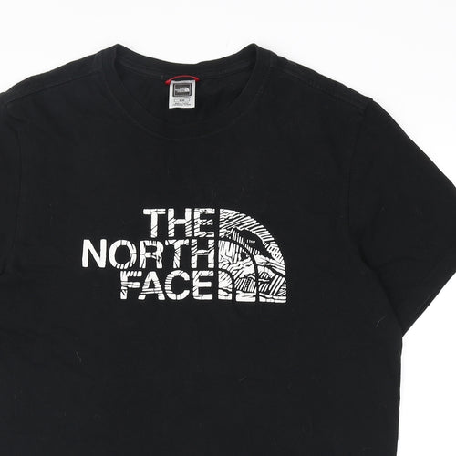 The North Face Mens Black Cotton T-Shirt Size M Round Neck