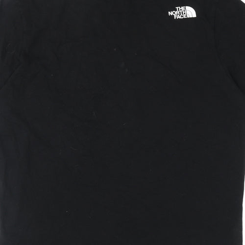 The North Face Mens Black Cotton T-Shirt Size M Round Neck