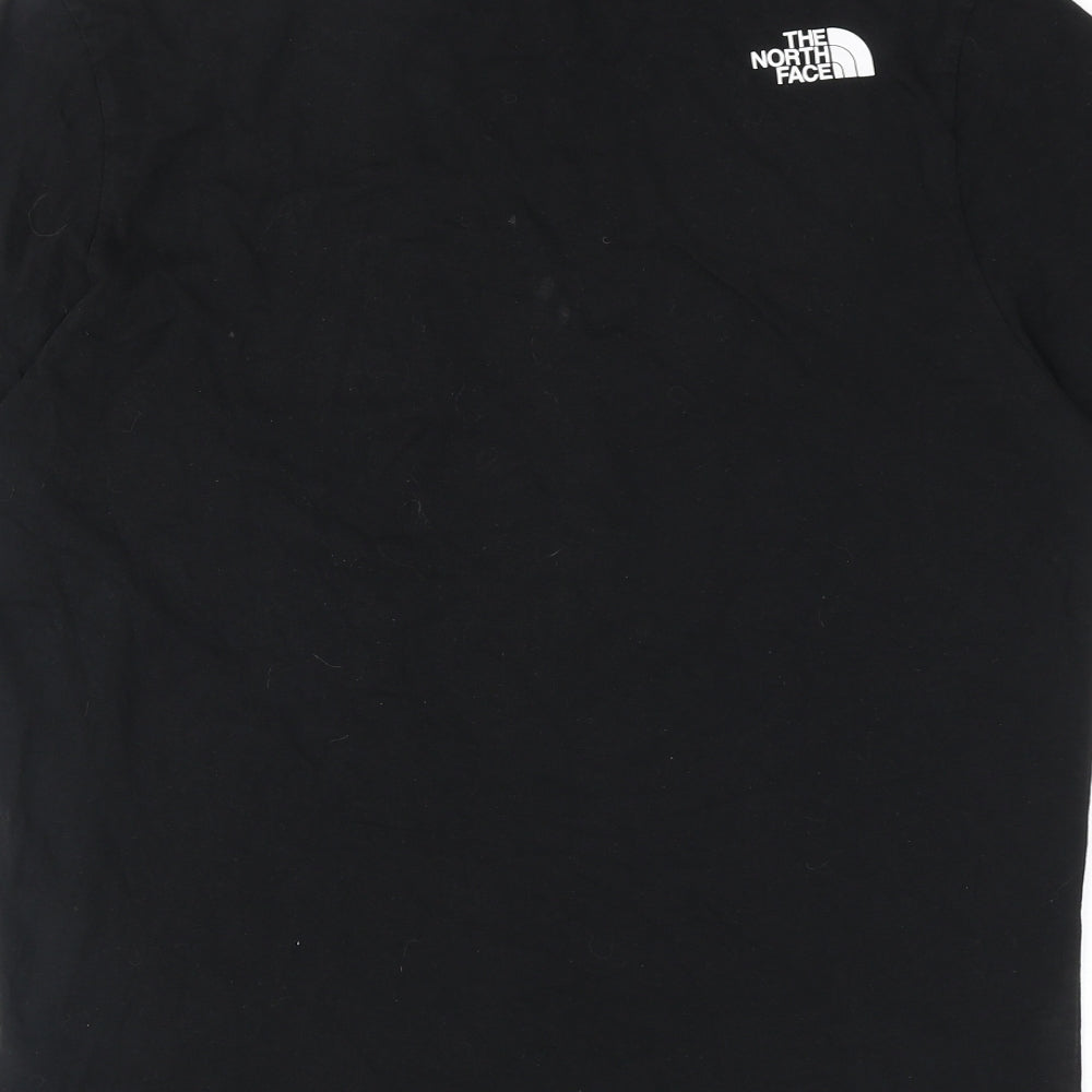 The North Face Mens Black Cotton T-Shirt Size M Round Neck
